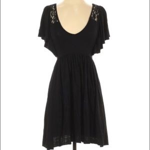 Black lace back dress